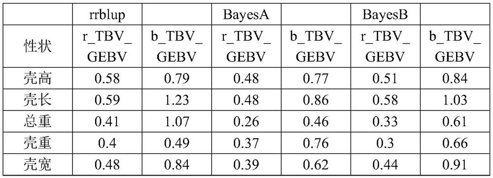 Breeding method of pinctada martensii growth character improved variety based on whole genome selection