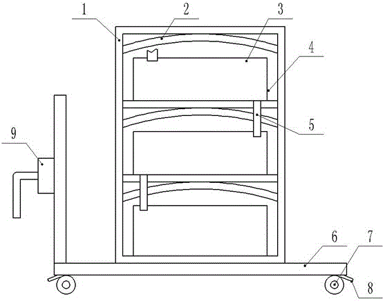 Vertical-type and multi-layer breeding device for caulerpa lentillifera and breeding method by utilizing breeding device