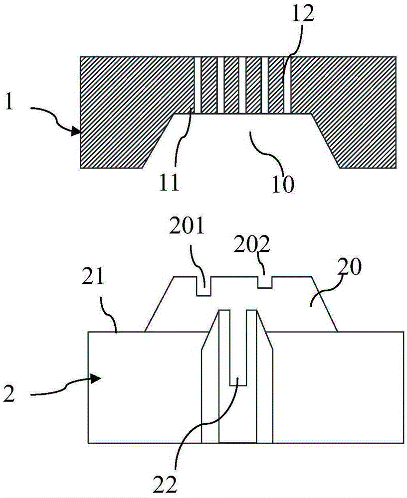 Hot pressing injection mold and processing technology for integrally molding fibrilia plate and surface layer