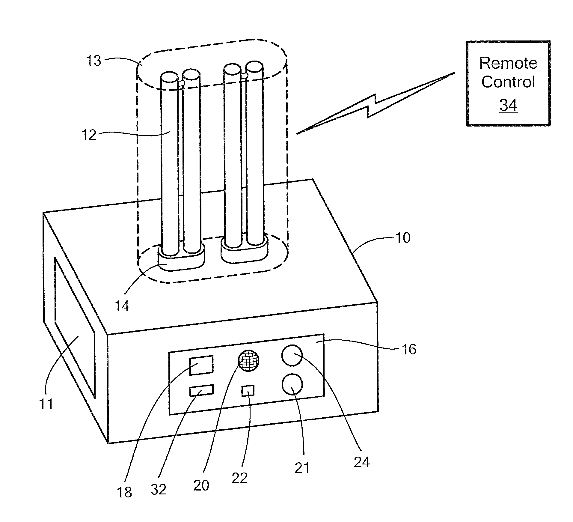 Battery powered UV sanitation system