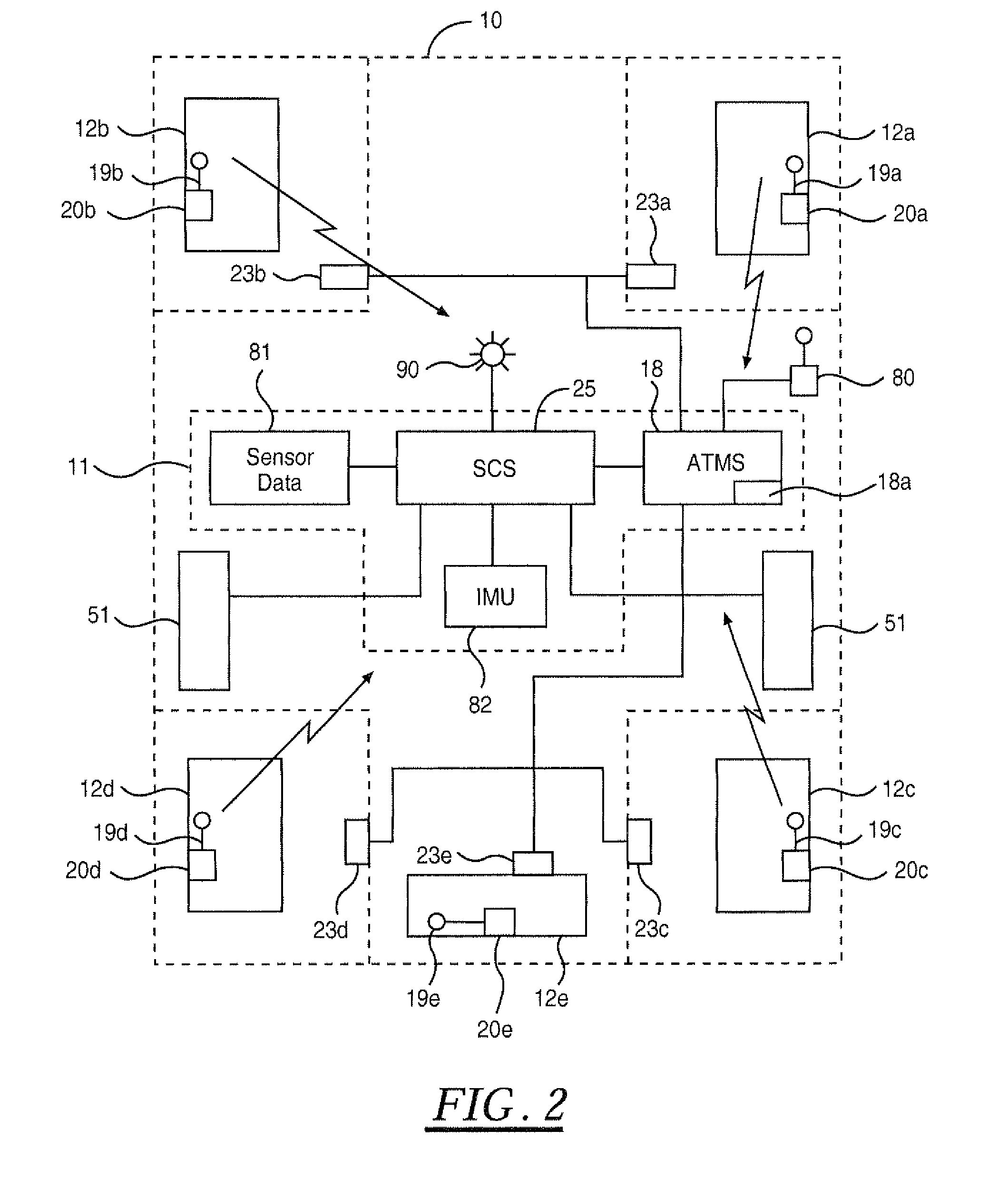 Vehicle Safety System With Advanced Tire Monitoring