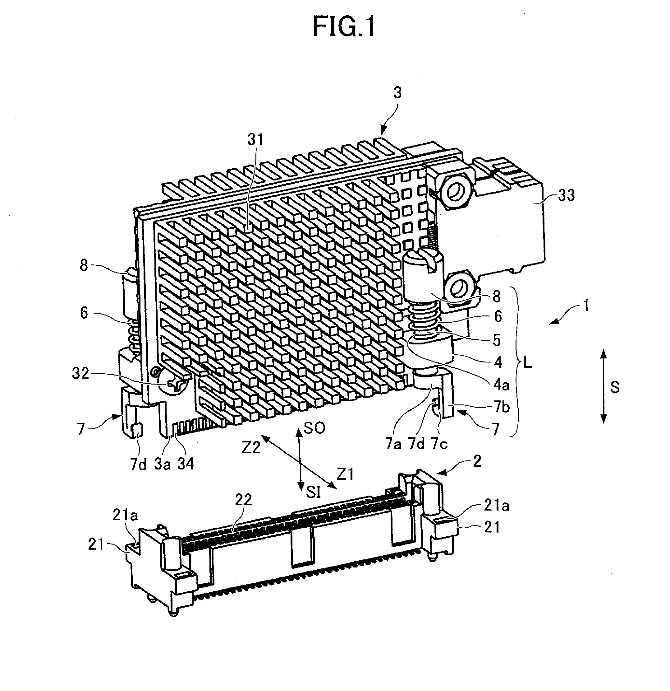 Card edge connector, card type module, and connector