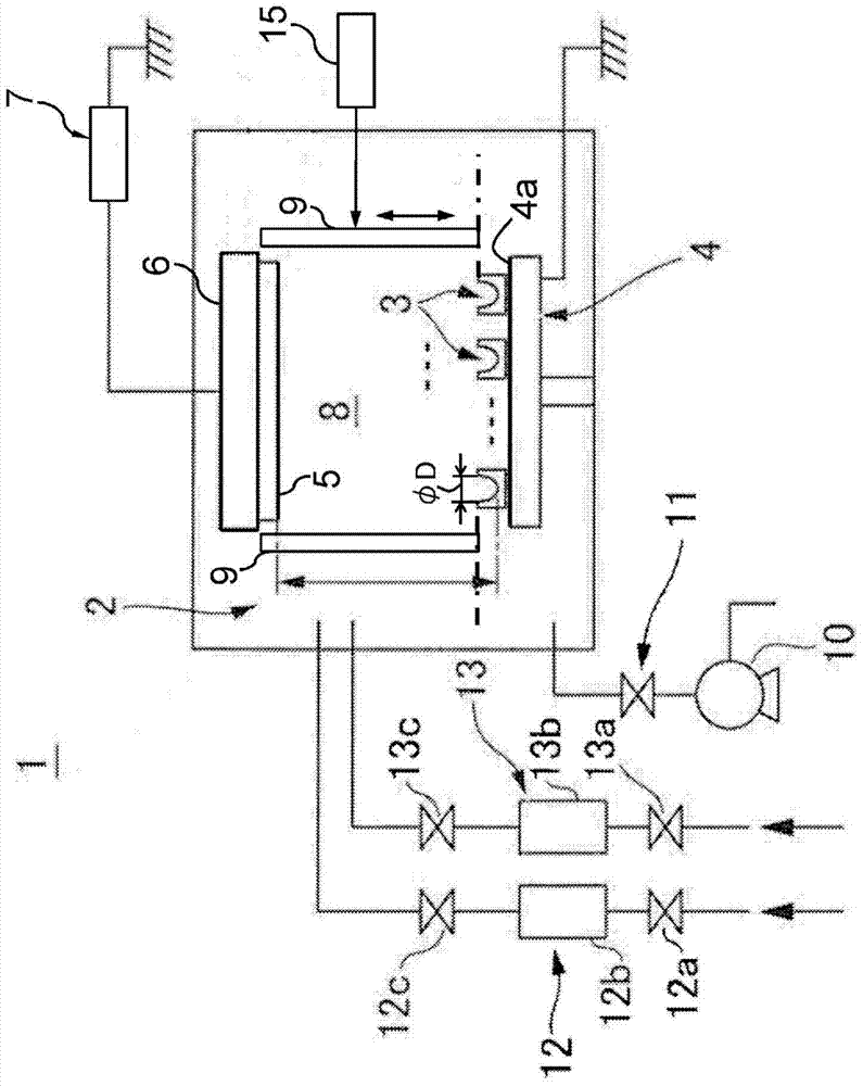 Optical element, optical thin film forming device, and optical thin film forming method