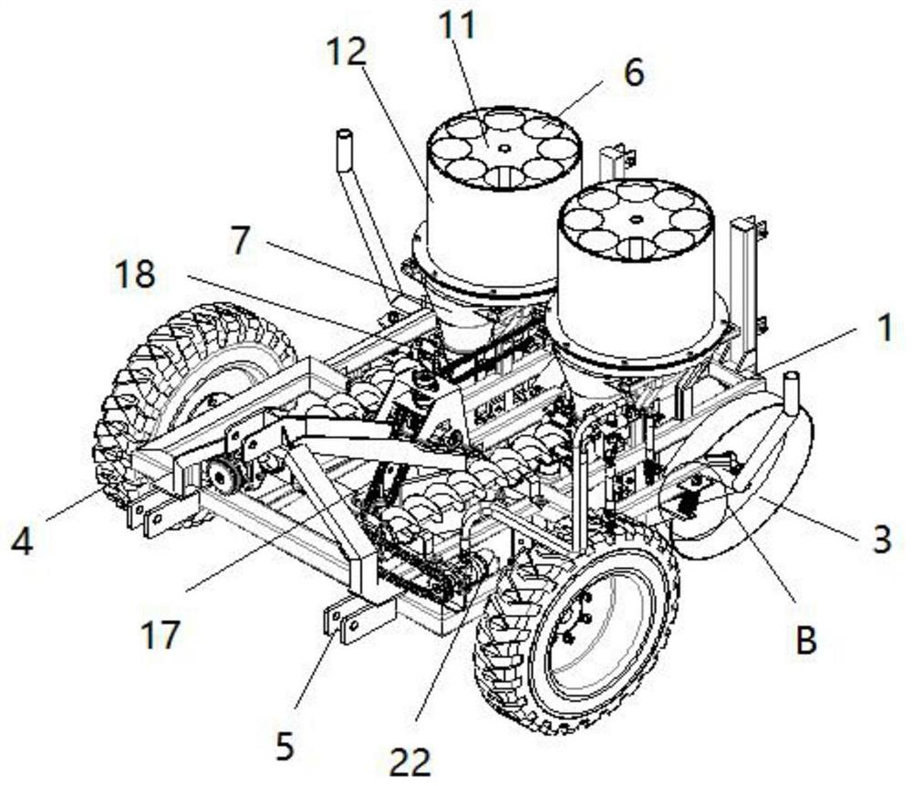 Transplanting and fertilizing machine for pineapples