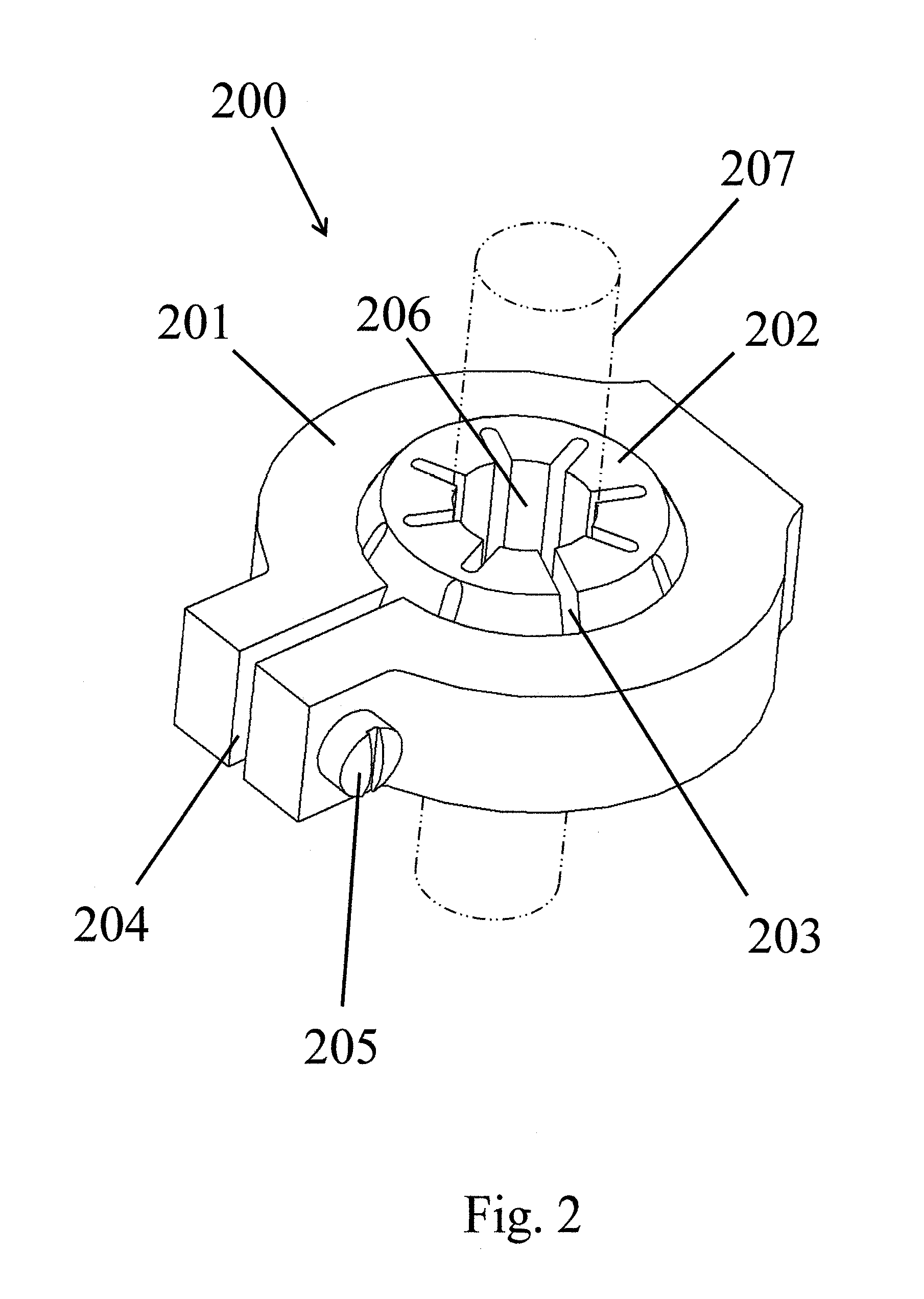 Method and apparatus for releasably immobilizing an attachment to an external object