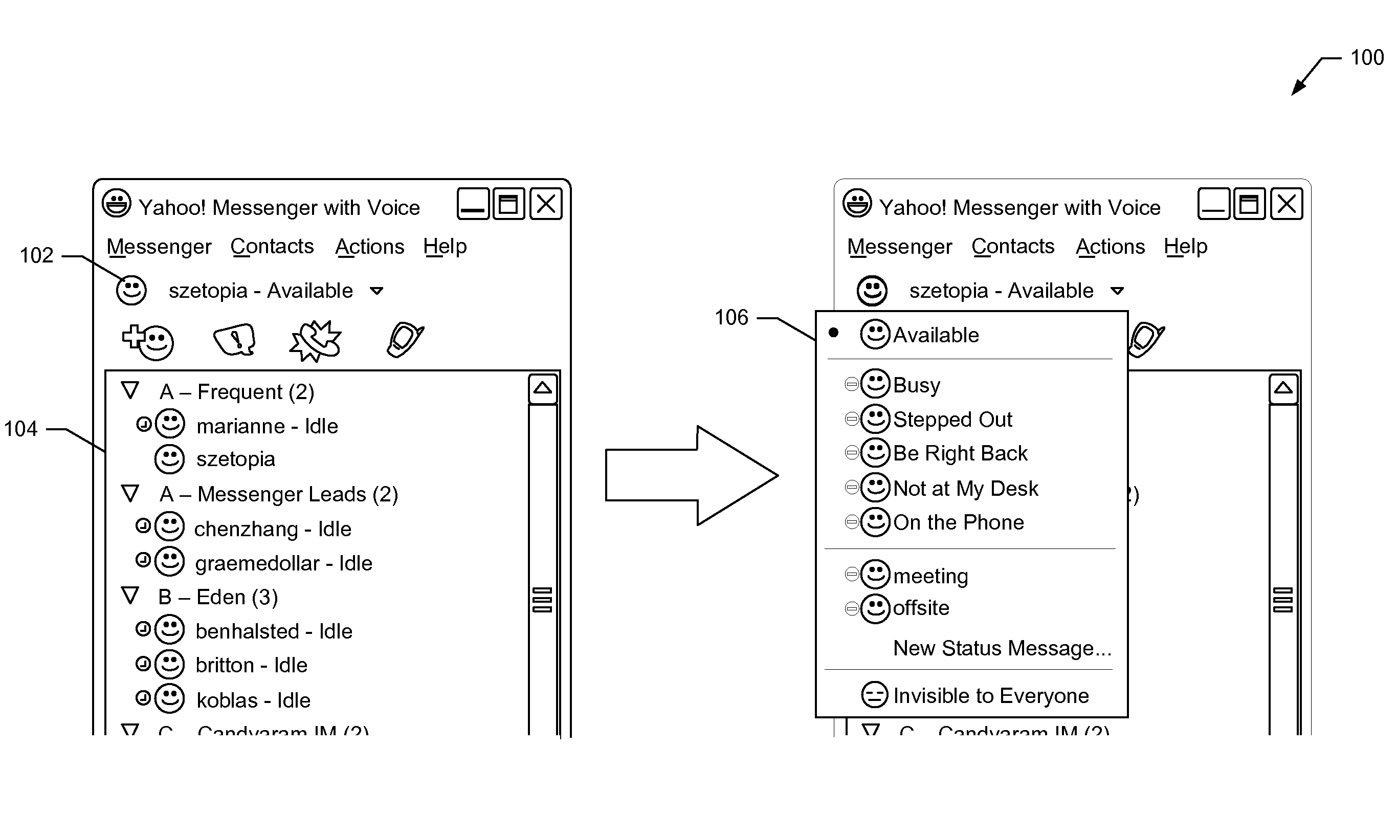 Representing online presence for groups