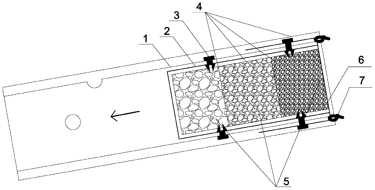 Anti-blocking device for muck slope drainage pipe and construction method