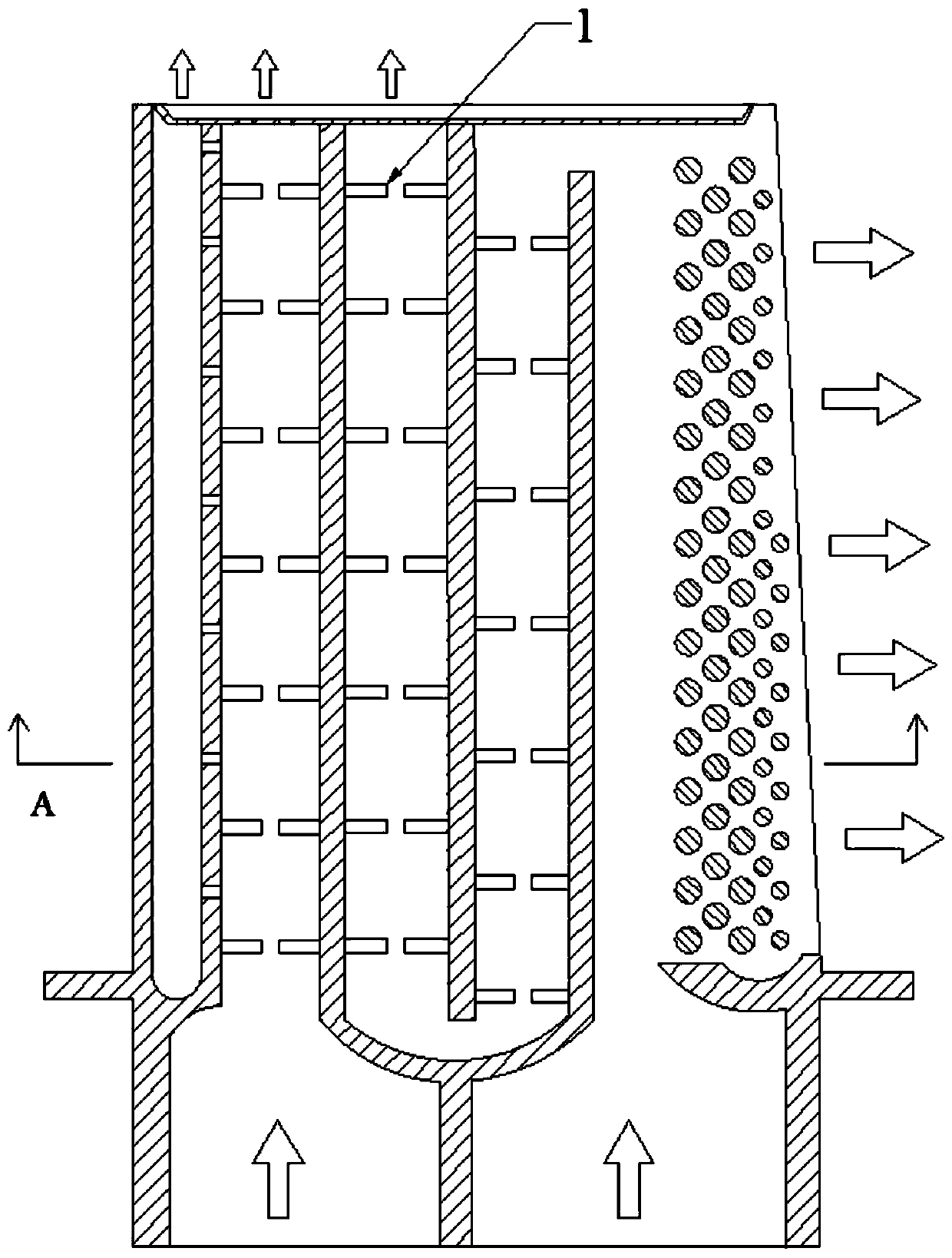 Intermittent rib inner cooling structure used for gas turbine blade