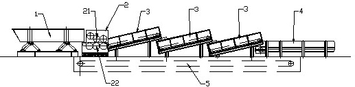 Palm fruit separation device and method