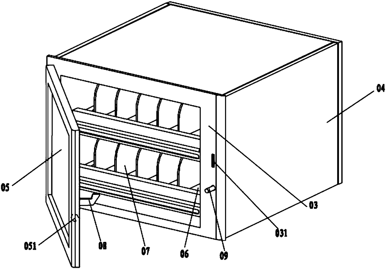 An adjustable tray of a medical fresh-keeping cabinet