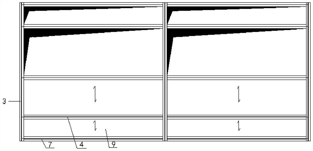 Secondary lining supporting structure for internal pipeline of shield method comprehensive pipe gallery