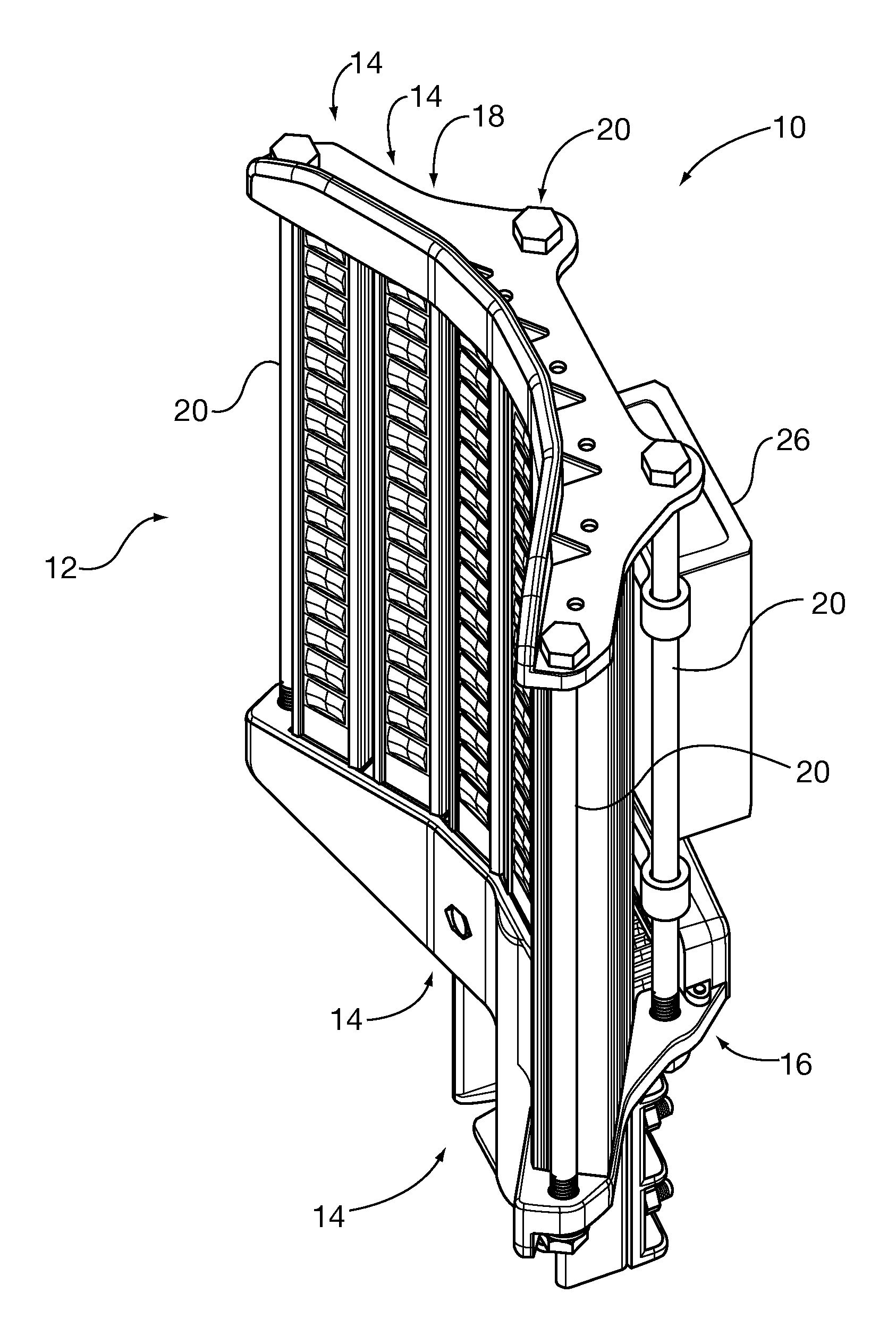 Modular LED flood light