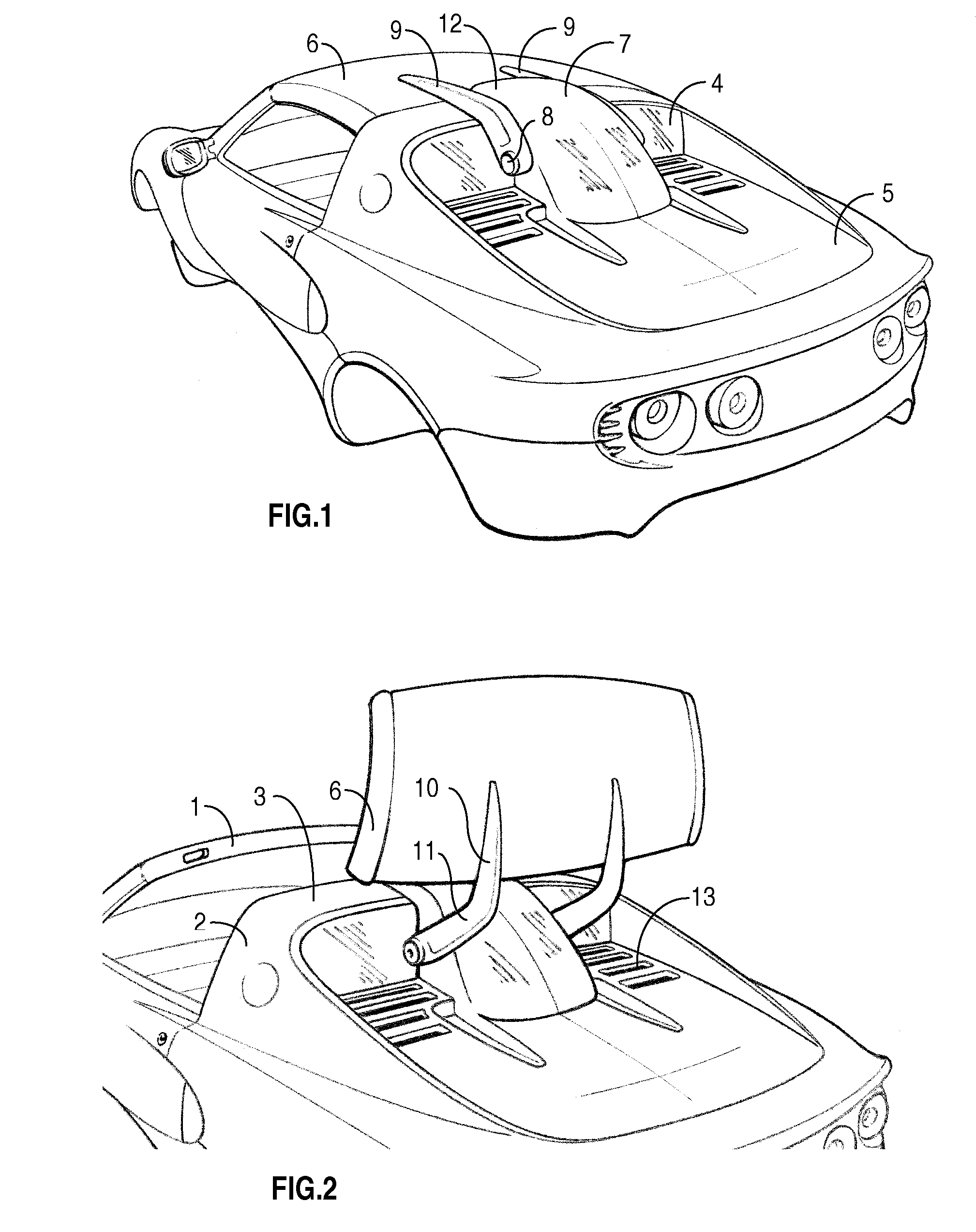 Targa roof system with a buttress