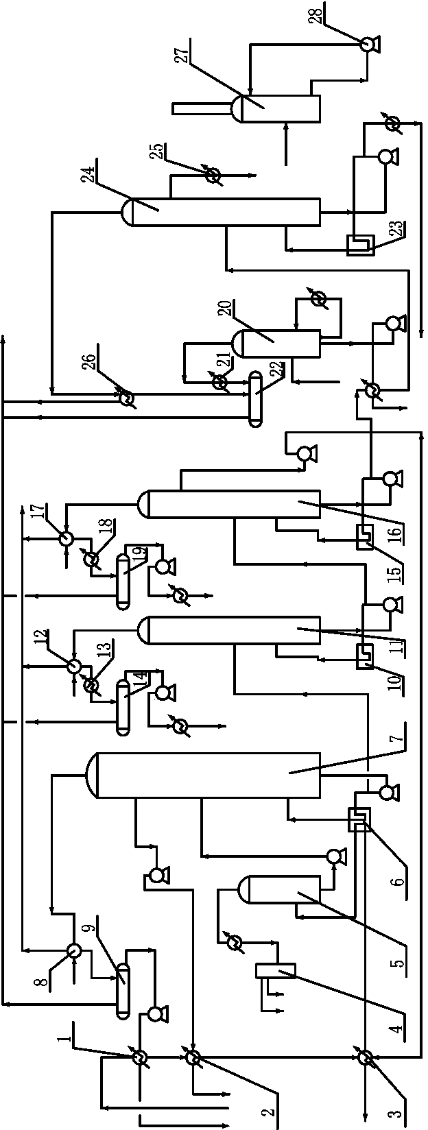 Device and process for extracting phenanthrene, fluoranthene and pyrene products in anthracene oil