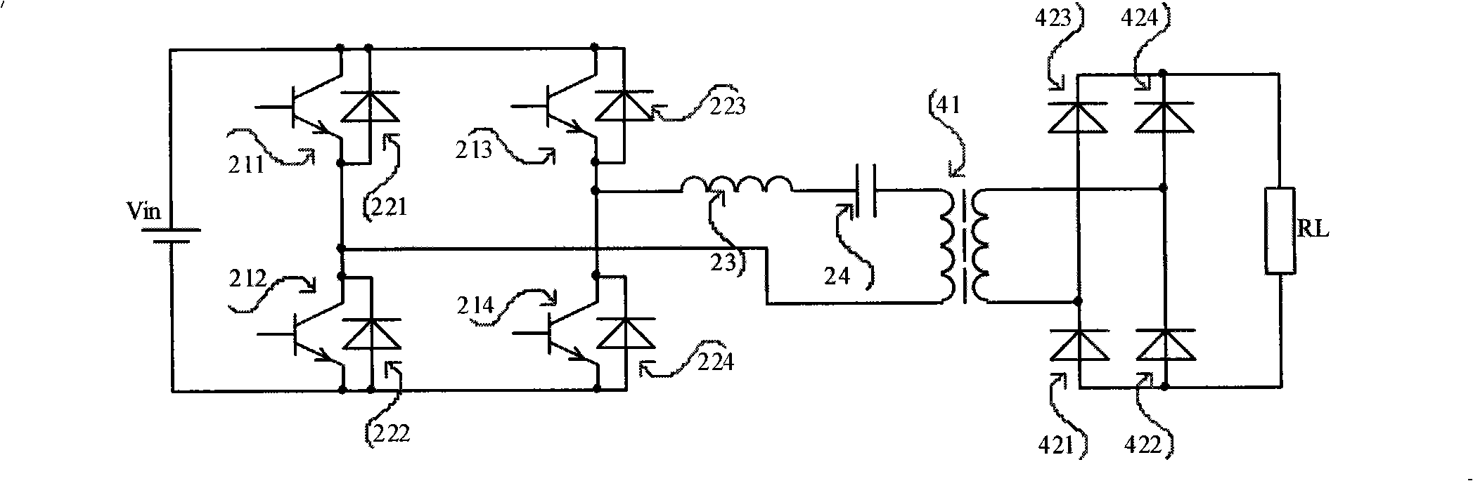 High voltage power source of resonant transformer