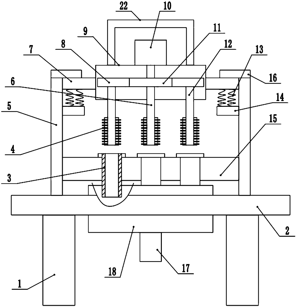 A burr polishing device for cutting the inner wall of an automobile pipe fitting