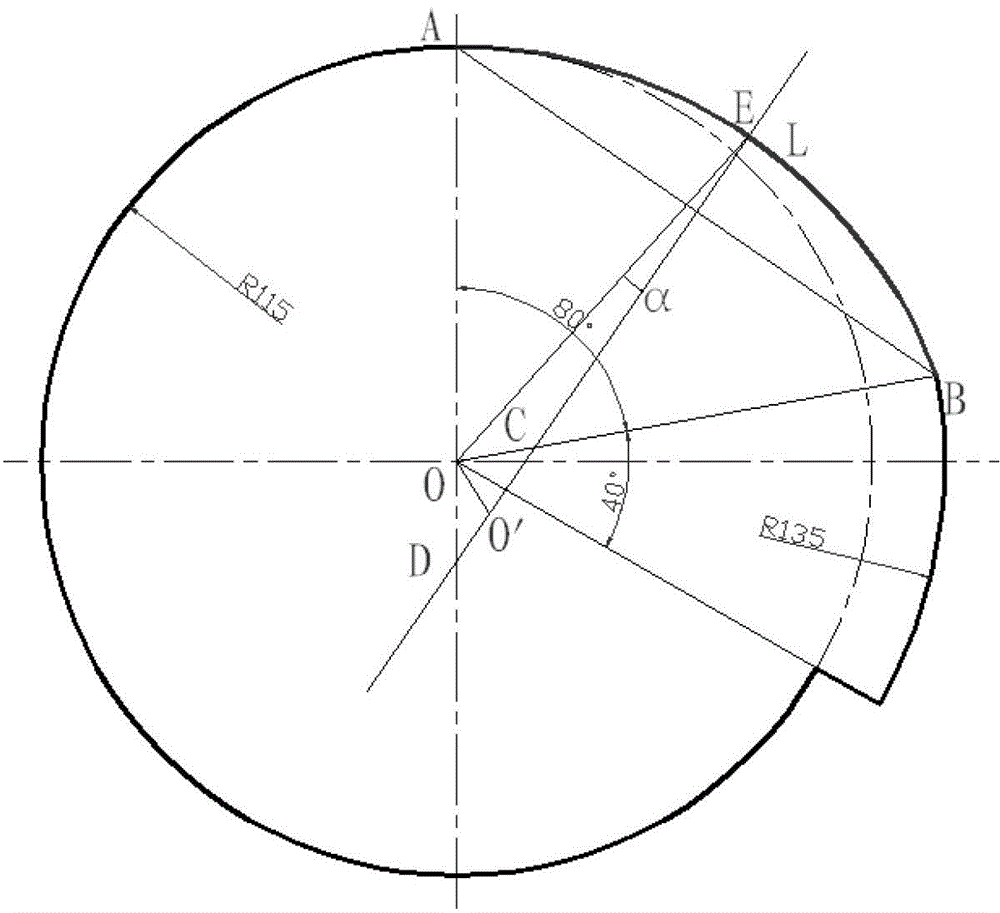 Variable pressure angle cam contour line design method applicable to sudden variable load