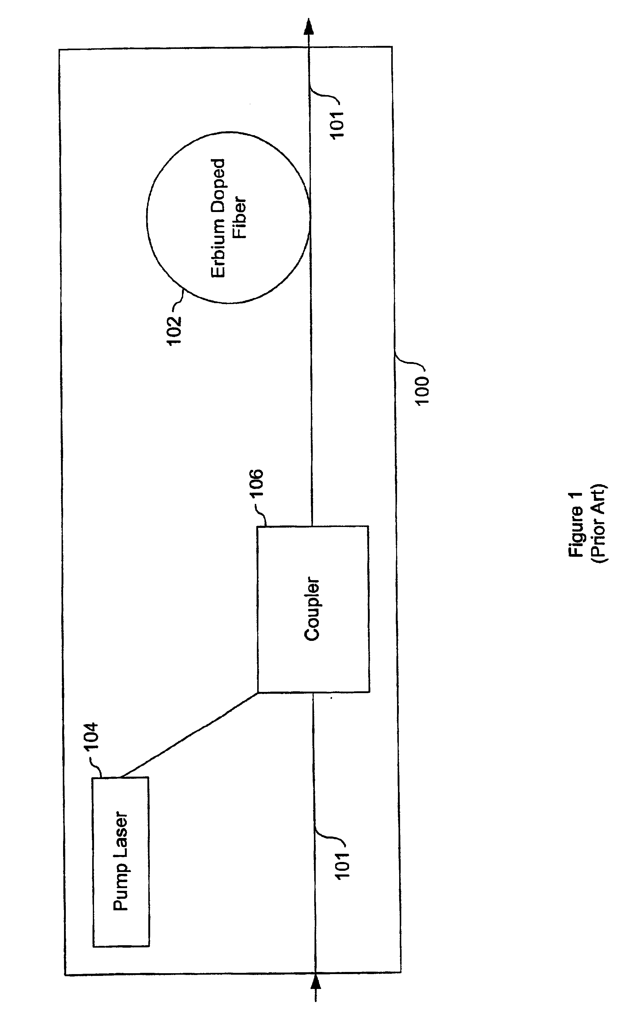 Lasing semiconductor optical amplifier with optical signal power monitor