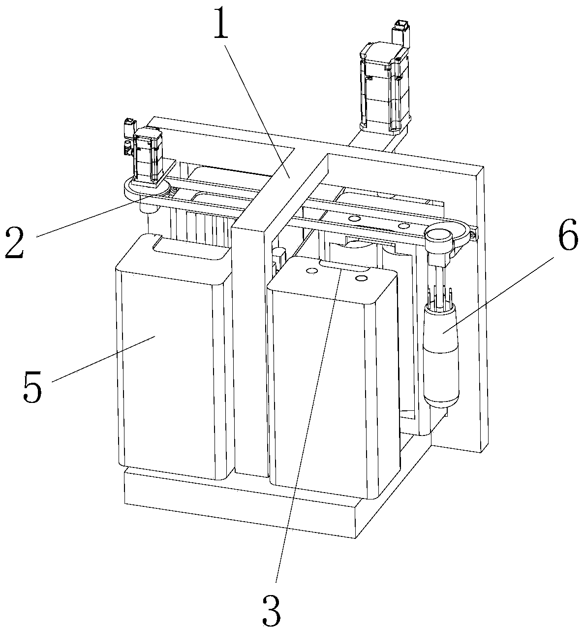 An umbrella dehydration wrapping machine