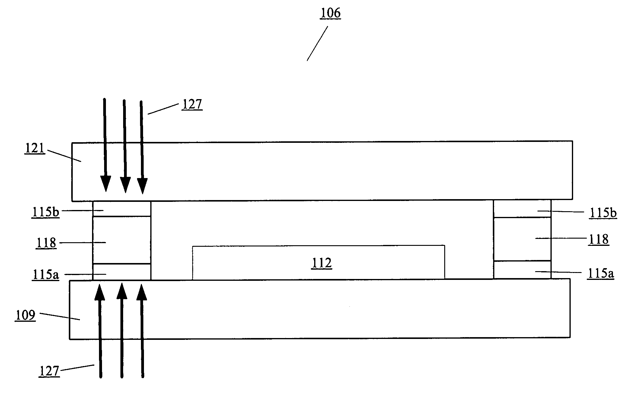 Sealing of electronic device using absorbing layer for glue line