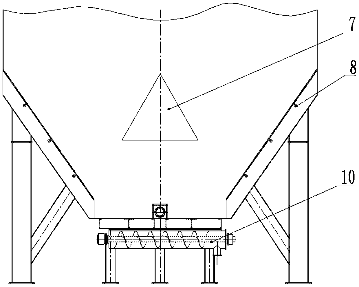 Rake-free separation tailing thickening sand bin