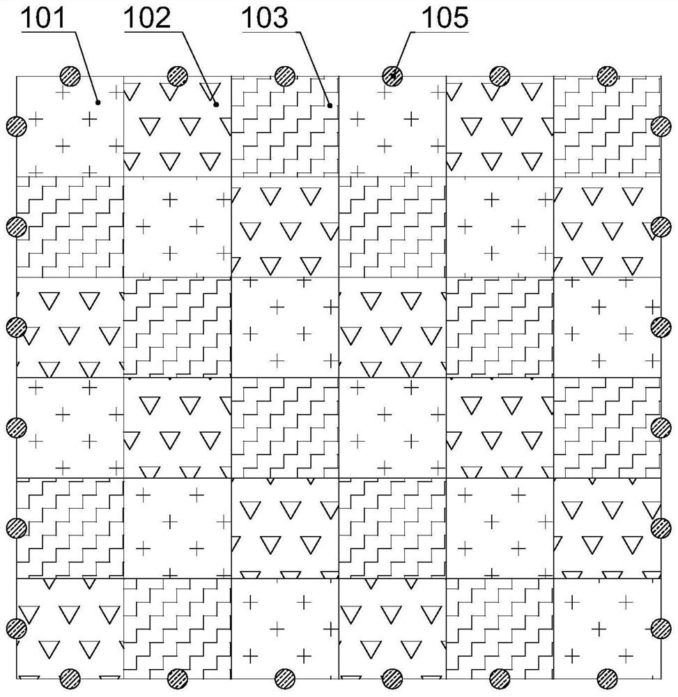 Integrated electronic nose sensing structure and use method thereof