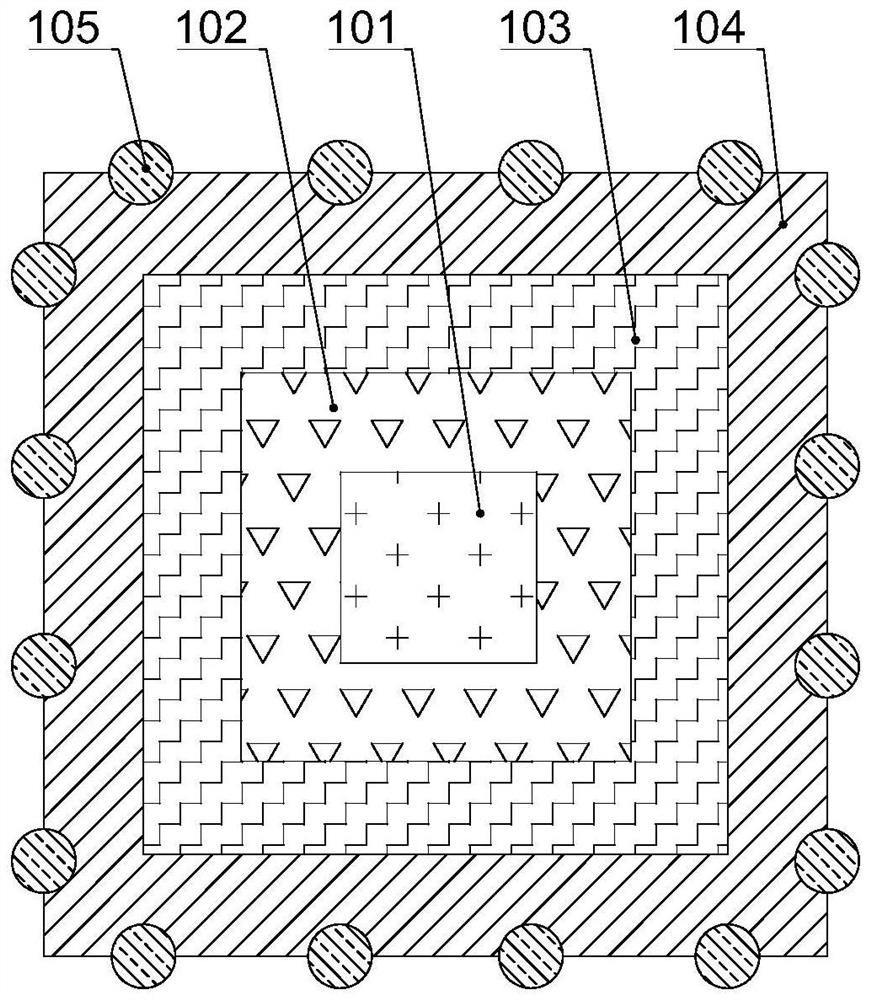 Integrated electronic nose sensing structure and use method thereof