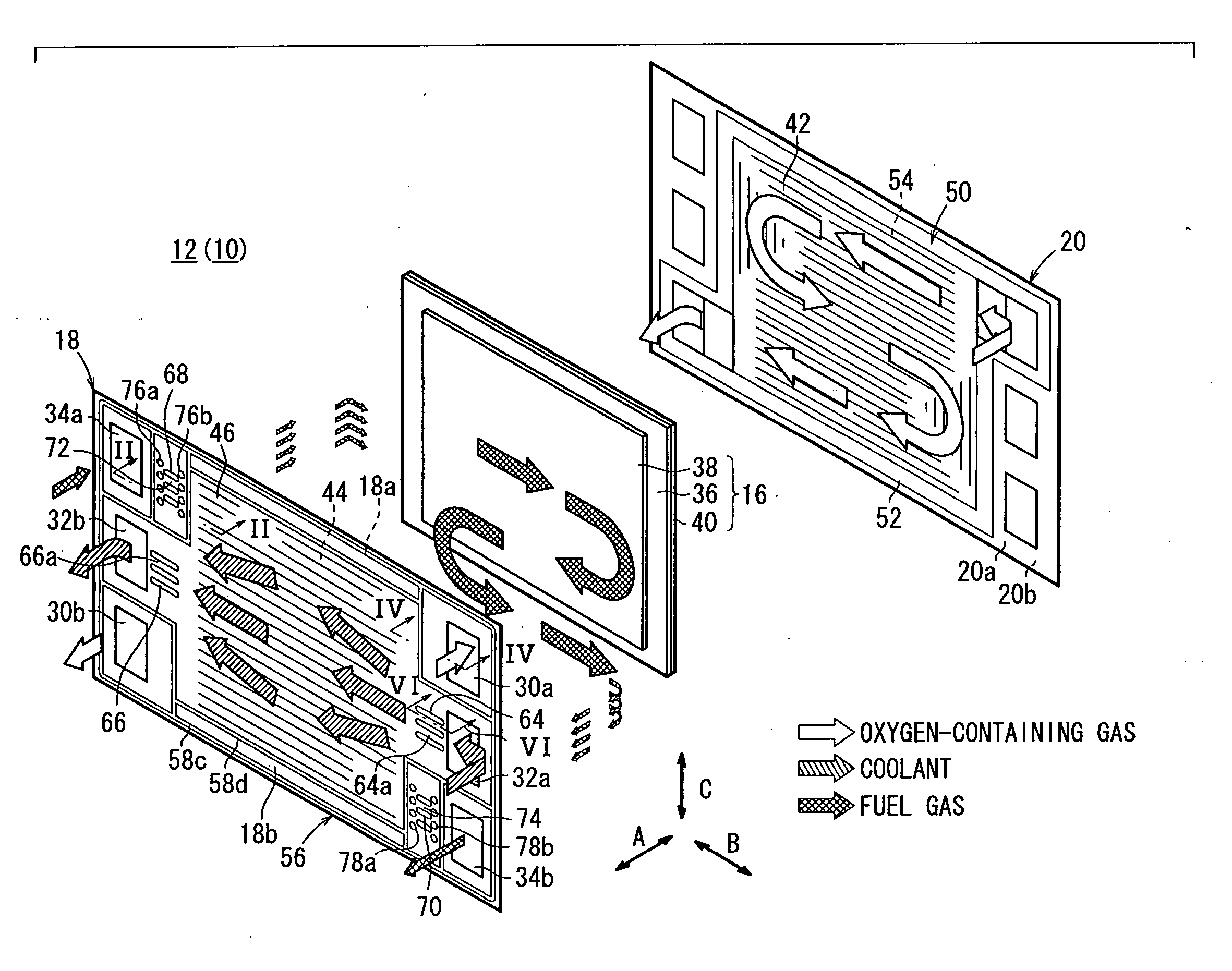 Fuel cell and separator for fuel cell