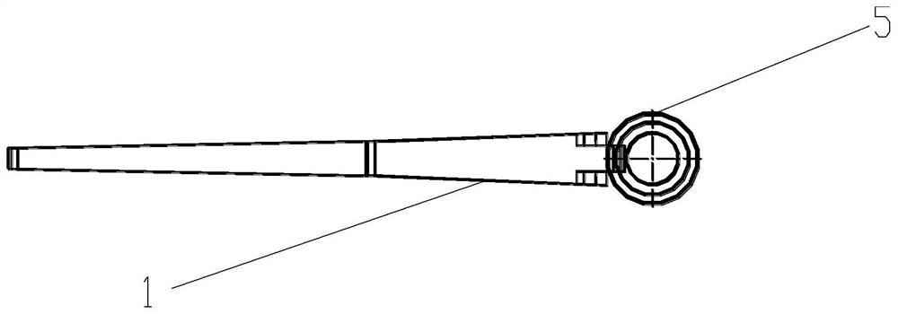 Inverted L-shaped double-loop terminal rod