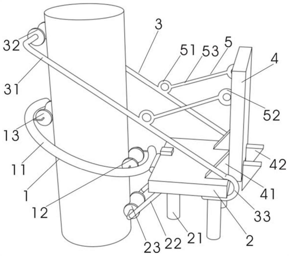 Electric pole climbing and lifting device for hot-line work and using method thereof