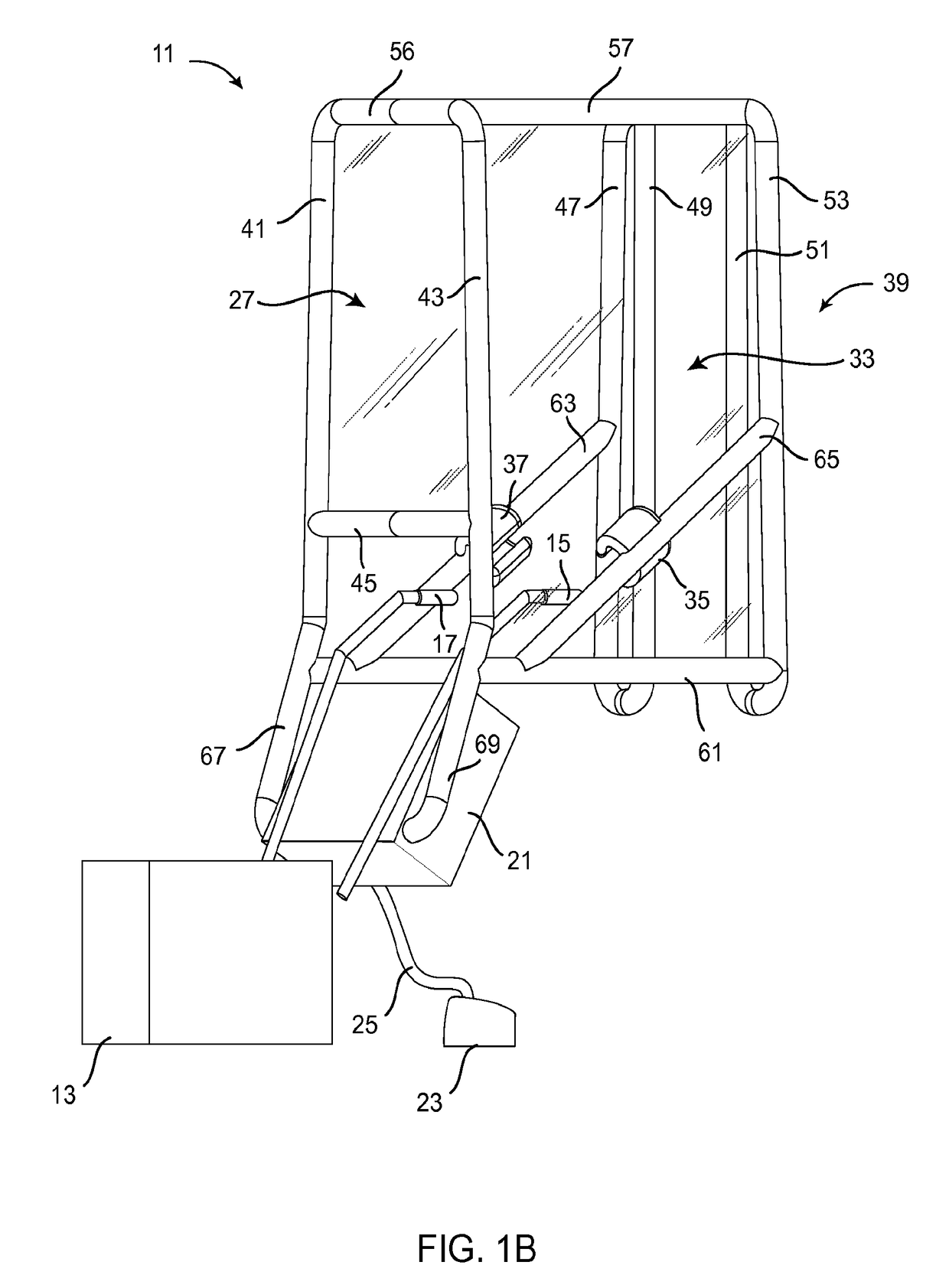 Inflatable cab for walk-behind device