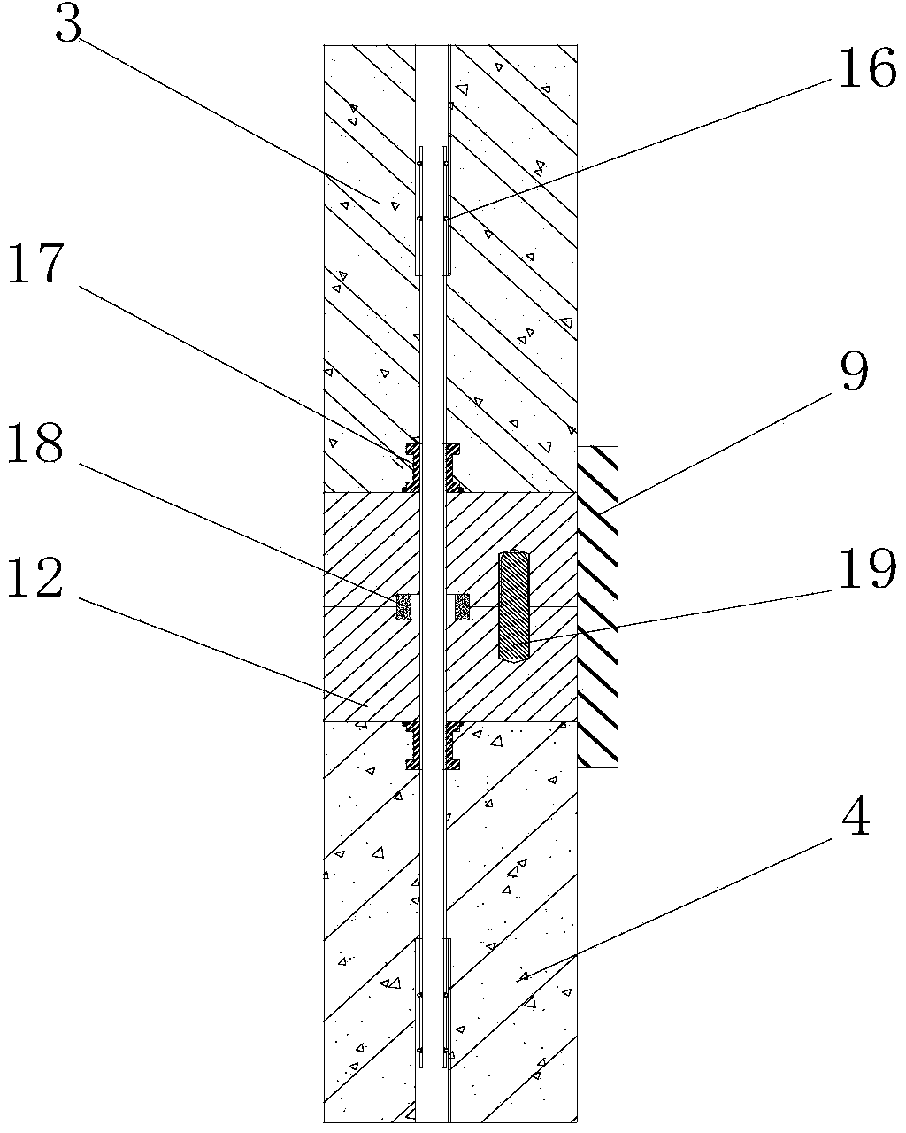 Bag bottom expanding rigid-flexible combined pile and construction method thereof