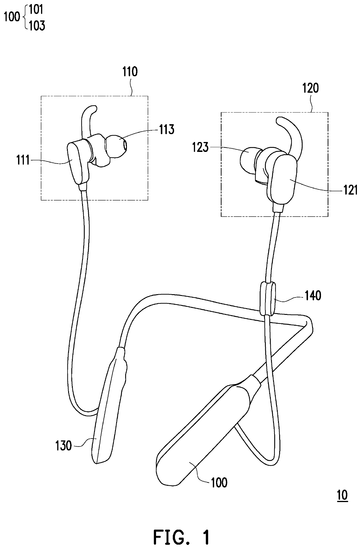 Headset with motion sensor