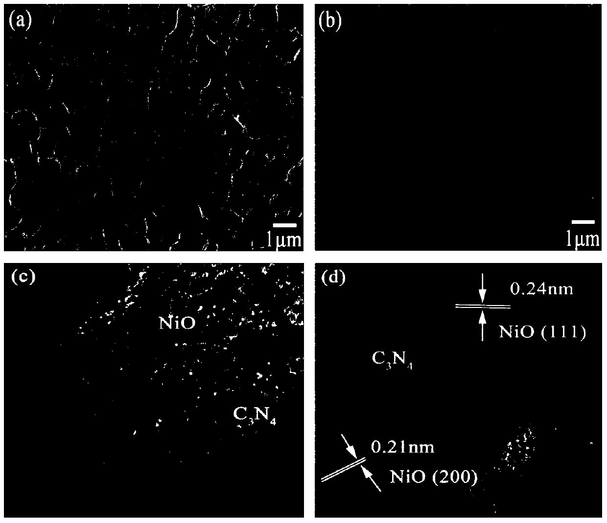 a g‑c  <sub>3</sub> no  <sub>4</sub> /nio photocathode preparation method