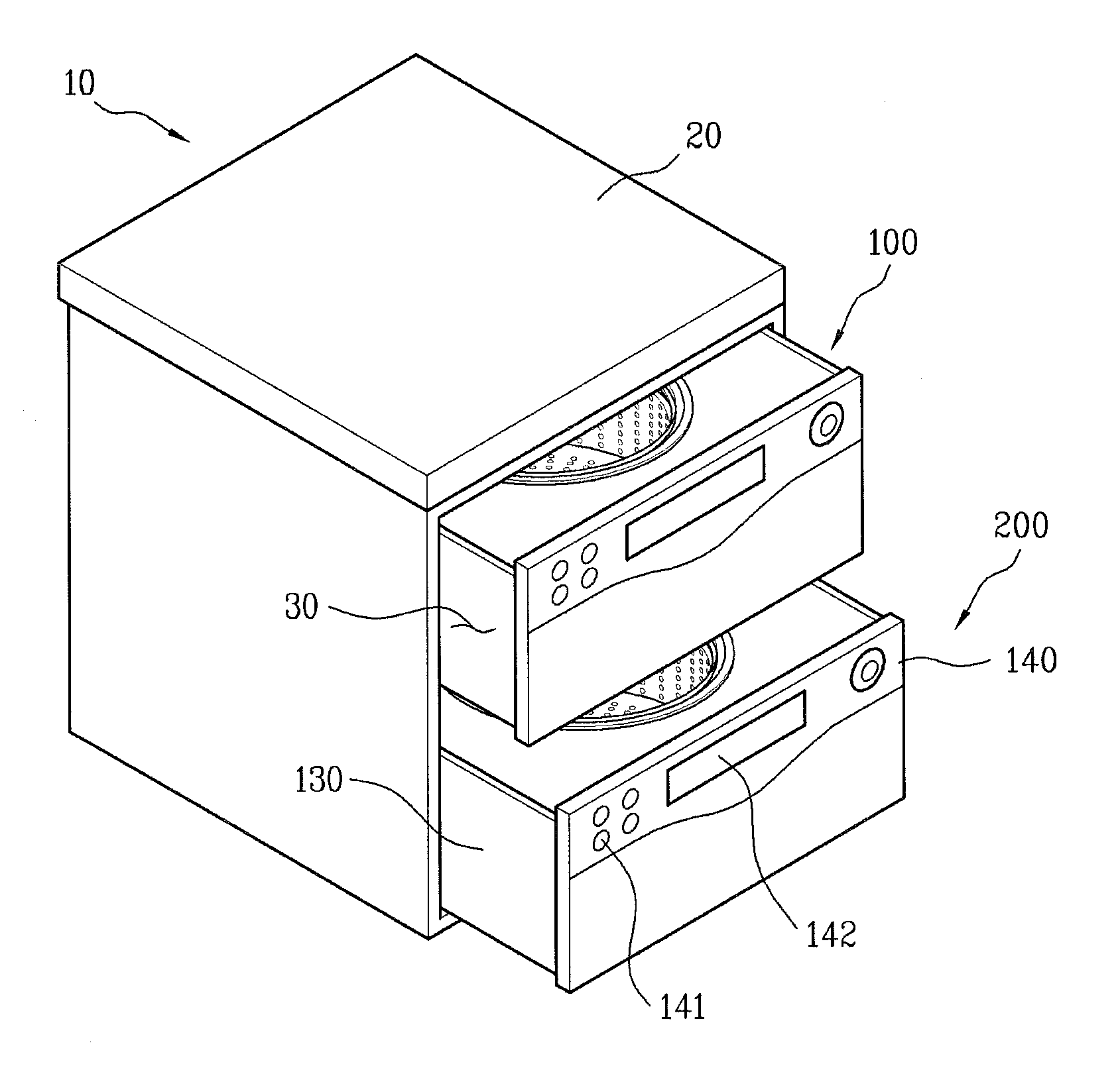 Multiple laundry machine