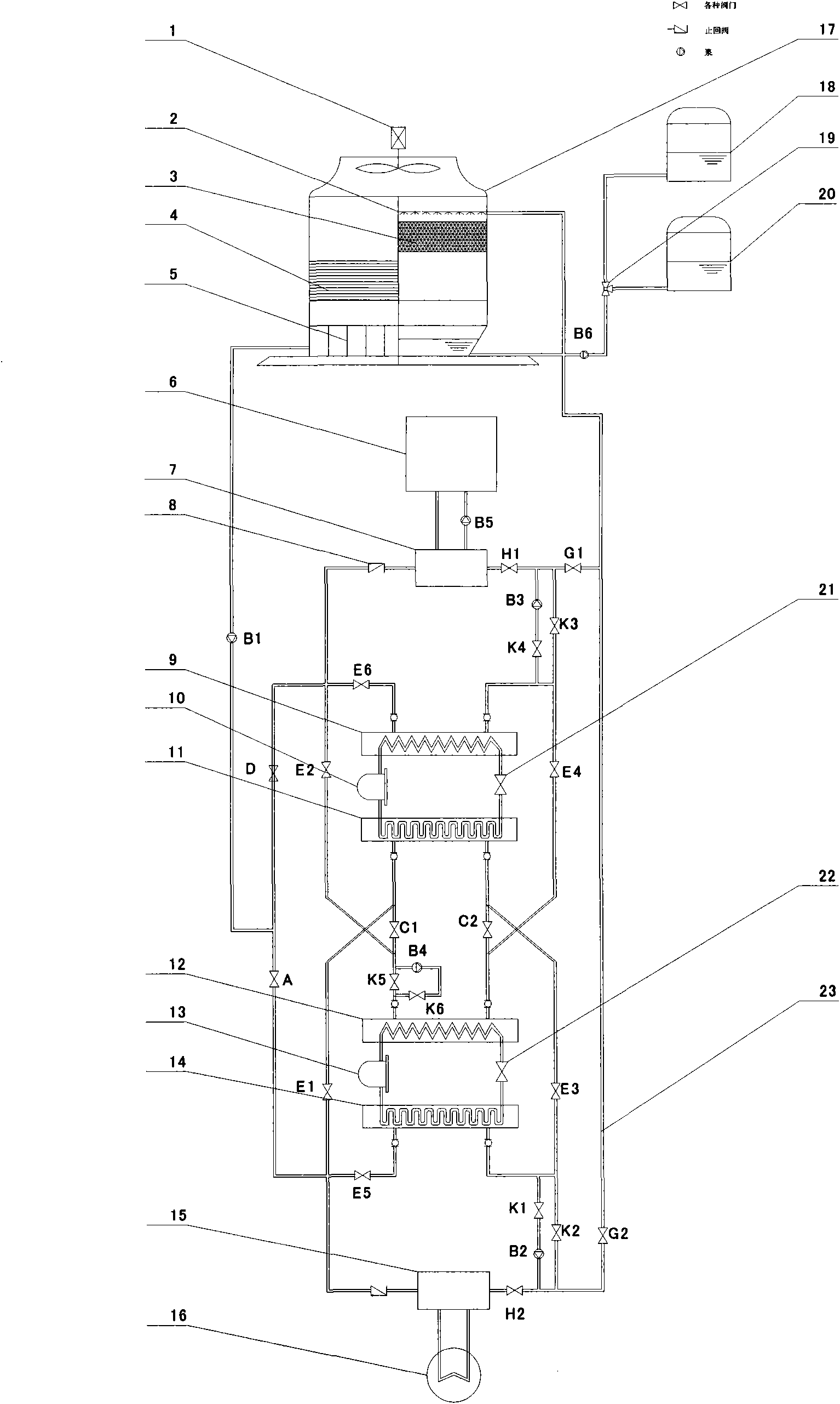 Multifunctional cold and heat combined supply heat pump system