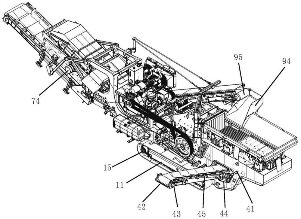 Crawler-type counterattack mobile crushing and screening station