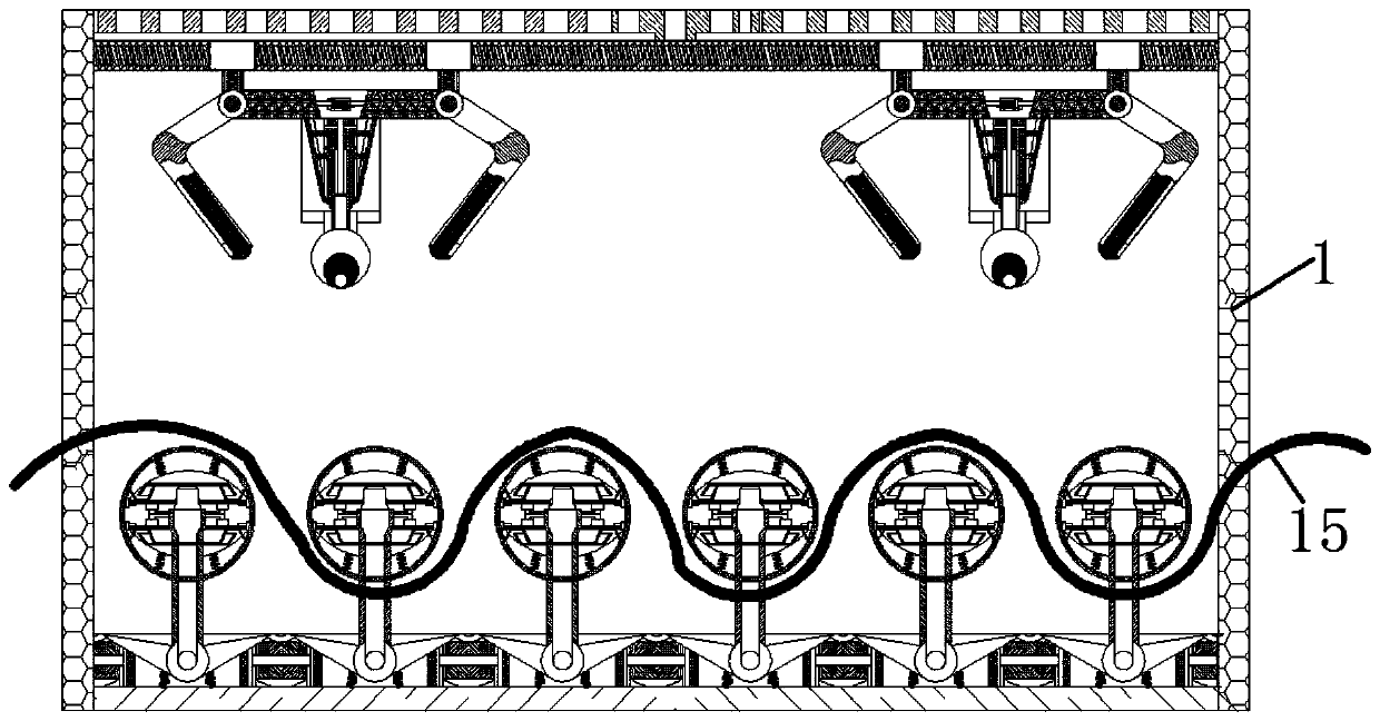 Textile equipment for realizing omnibearing disinfection based on angle change of textile roller