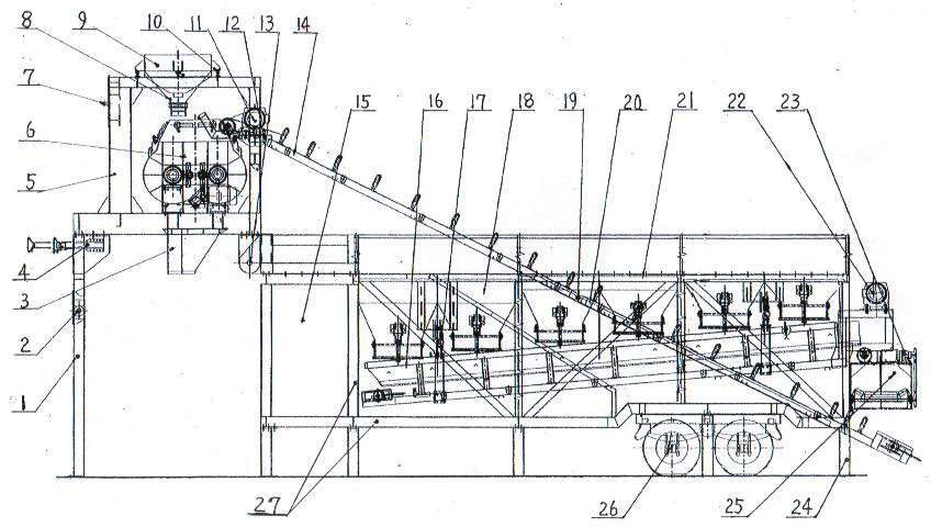 Folding movable concrete stirring station