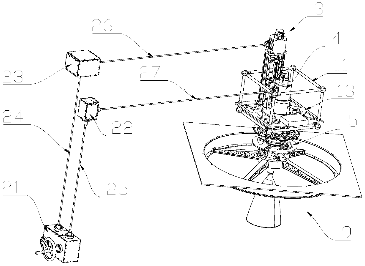 Angle and eccentricity adjusting device and microgravity rollover state simulation system