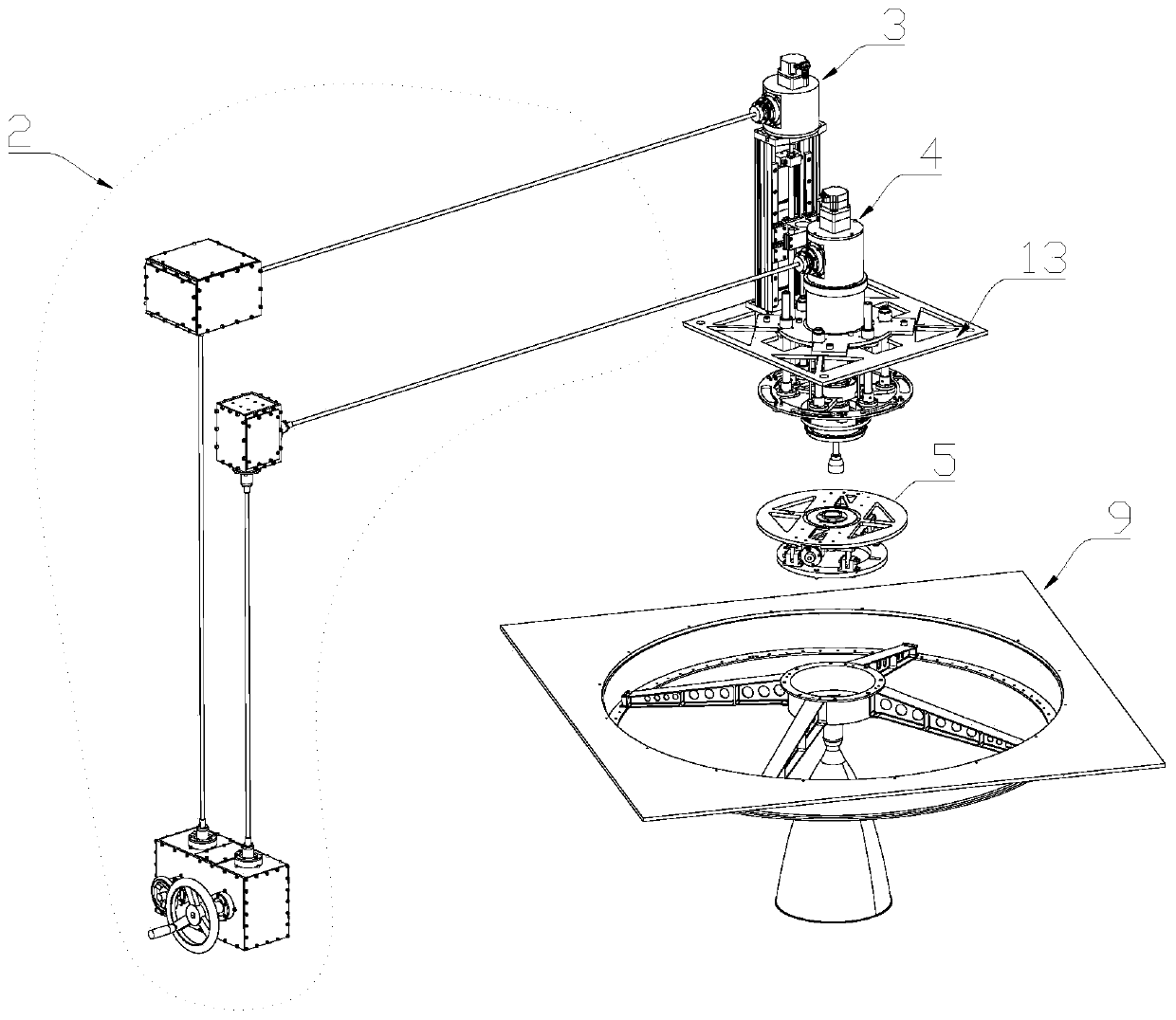 Angle and eccentricity adjusting device and microgravity rollover state simulation system