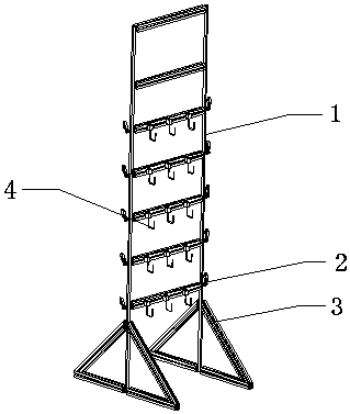 Novel industrial chain and gear show shelf