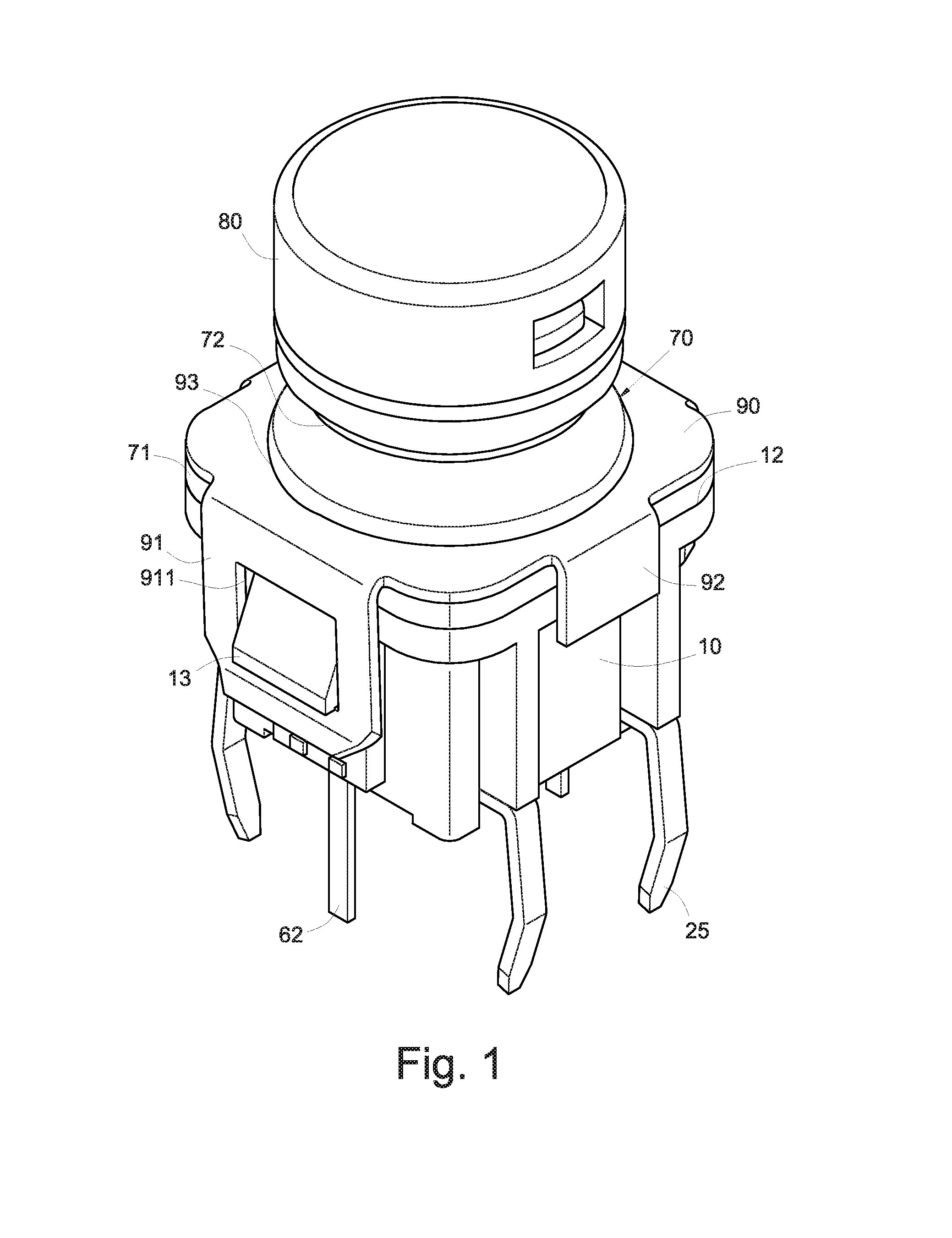 Electrically conductive structure of micro switch