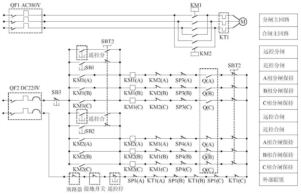 Isolating switch control system based on real-time state diagnosis and multiple anti-misoperation