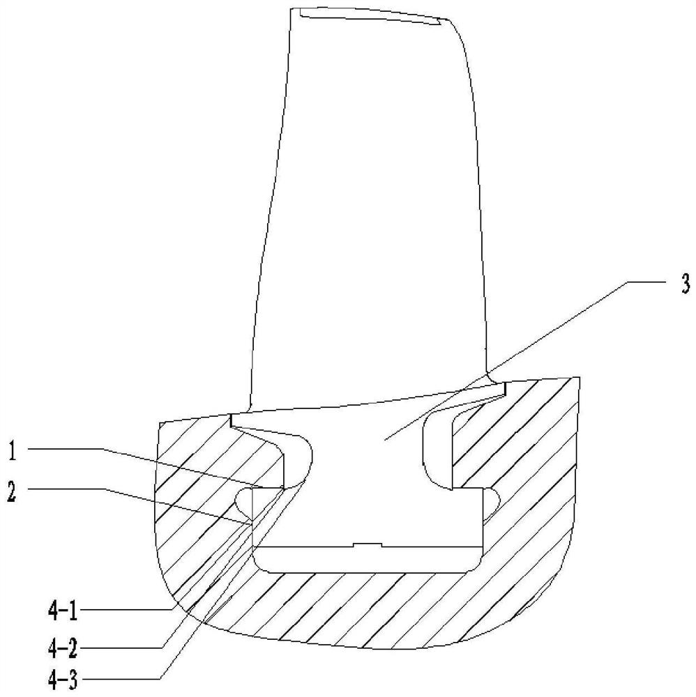 Blade circumferential arc hammer foot type tenon machining device and machining method thereof