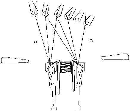 Warp-knitting elastic fabric weaving method achieving double-sided yin-yang jacquard effect