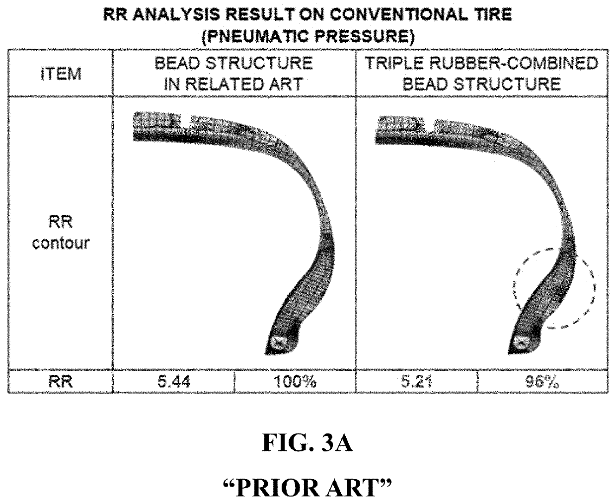 Pneumatic tire with bead filler applied with multiple rubber layer