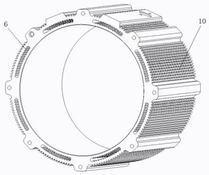 Welding-free water-cooled motor shell and motor thereof