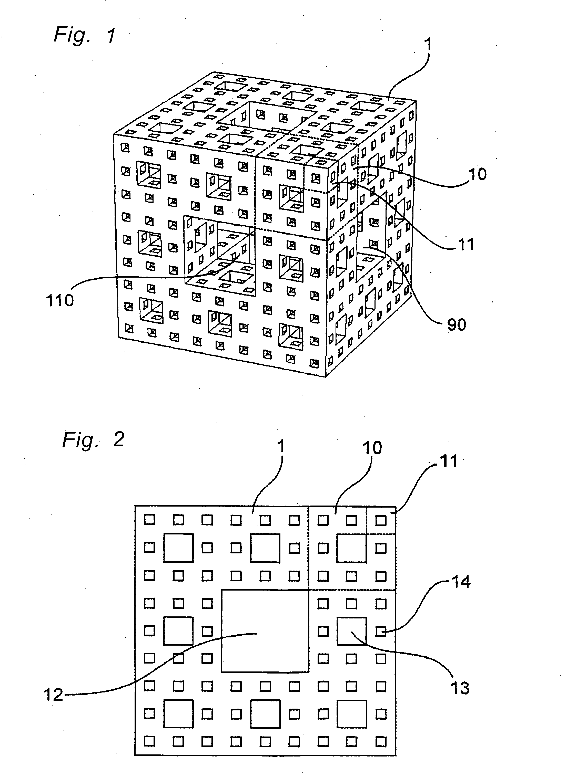 Fractal structure, super structure of fractal structures, method for manufacturing the same and applications