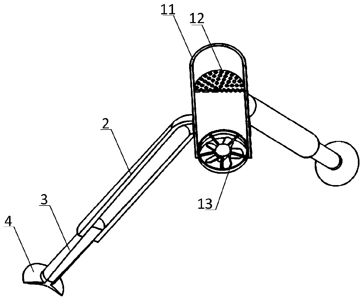 Suspending support device for moxa stick and moxibustion process control method